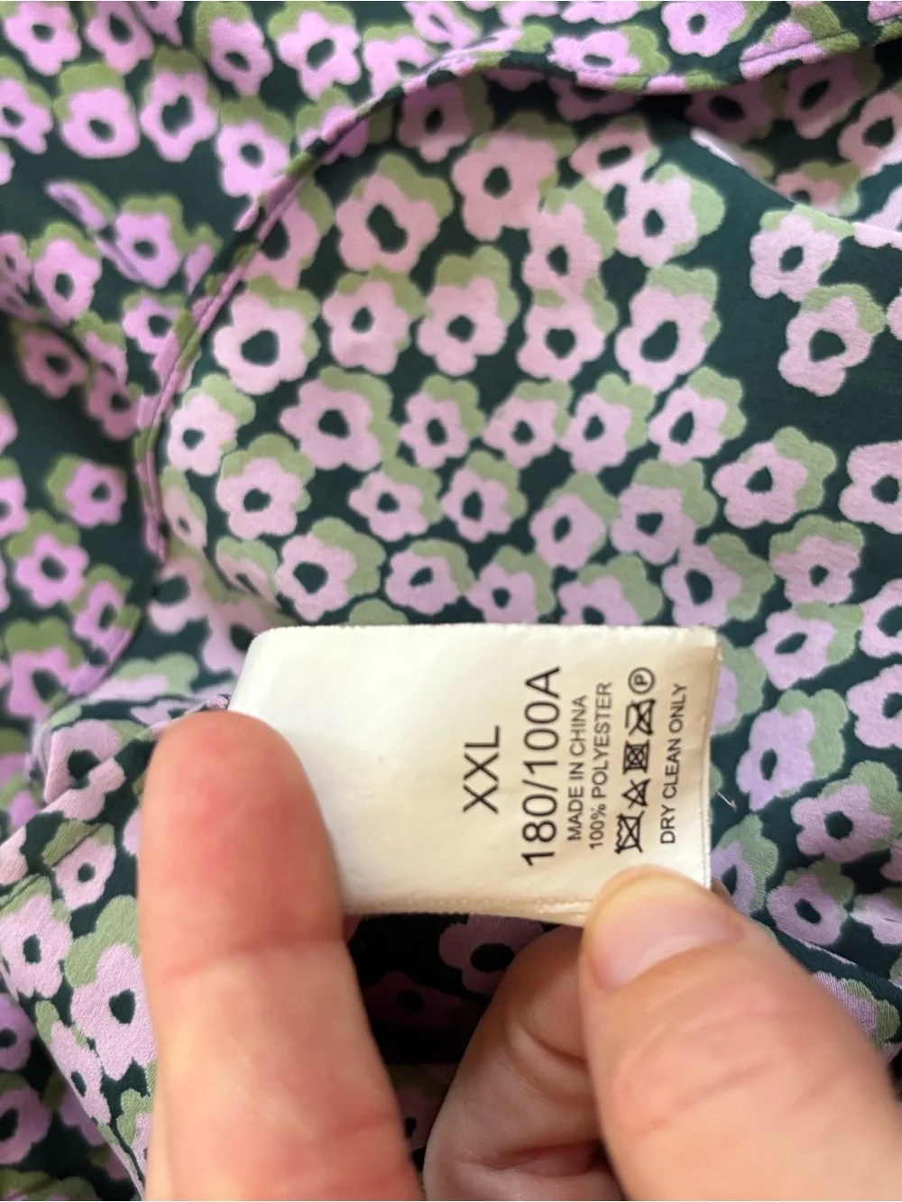 kate spade Women’s Green & Lavender Floral Blouse - Size XXL